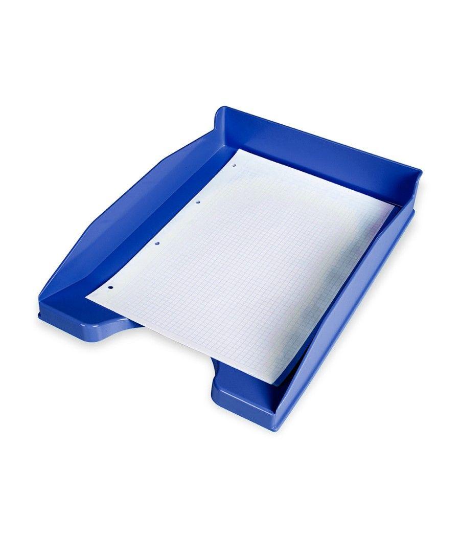 Bandeja sobremesa plástico q-connect azul opaco 240x70x340 mm PACK 6 UNIDADES - Imagen 5