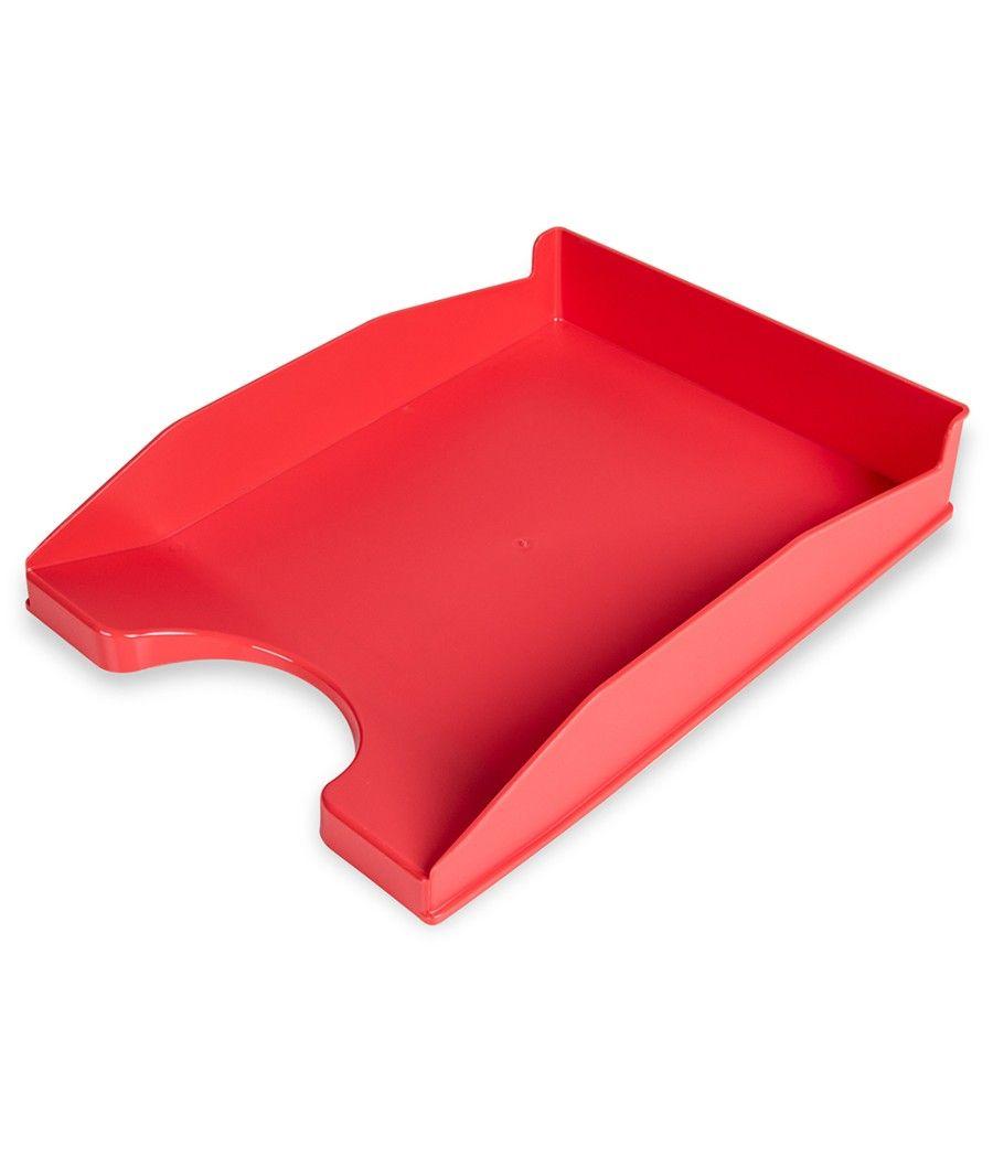 Bandeja sobremesa plástico q-connect rojo opaco 240x70x340 mm PACK 6 UNIDADES - Imagen 2