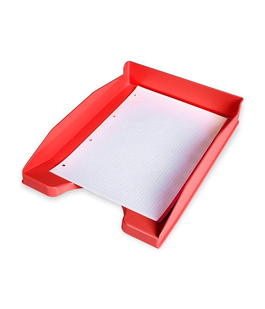 Bandeja sobremesa plástico q-connect rojo opaco 240x70x340 mm PACK 6 UNIDADES - Imagen 5