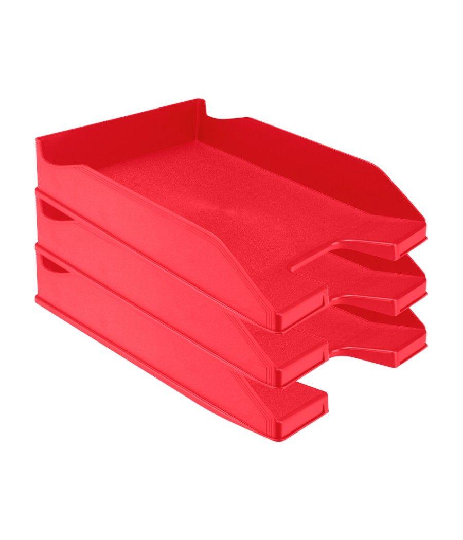 Bandeja sobremesa plástico q-connect rojo opaco 240x70x340 mm PACK 6 UNIDADES - Imagen 7