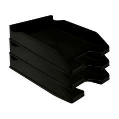 Bandeja sobremesa plástico q-connect negro opaco 240x70x340 mm PACK 6 UNIDADES - Imagen 3