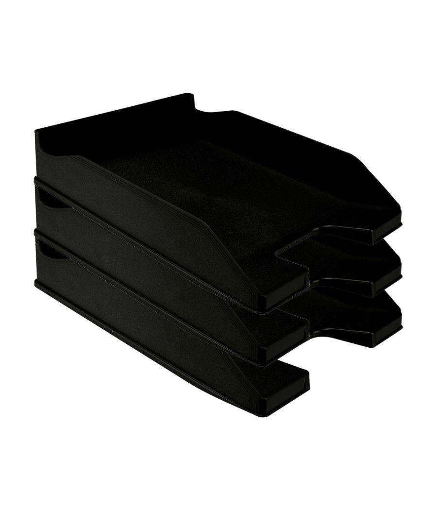 Bandeja sobremesa plástico q-connect negro opaco 240x70x340 mm PACK 6 UNIDADES - Imagen 3