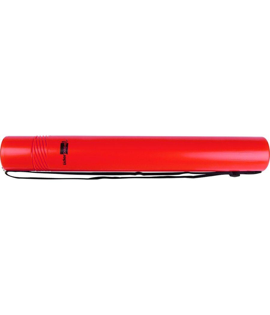 Portaplanos plástico liderpapel diametro 6 cm extensible hasta 80 rojo - Imagen 4