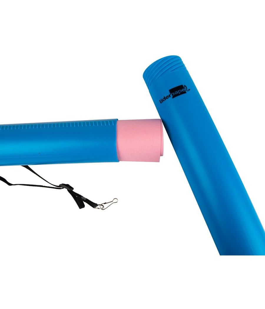 Portaplanos plástico liderpapel diametro 6 cm extensible hasta 80 azul - Imagen 8