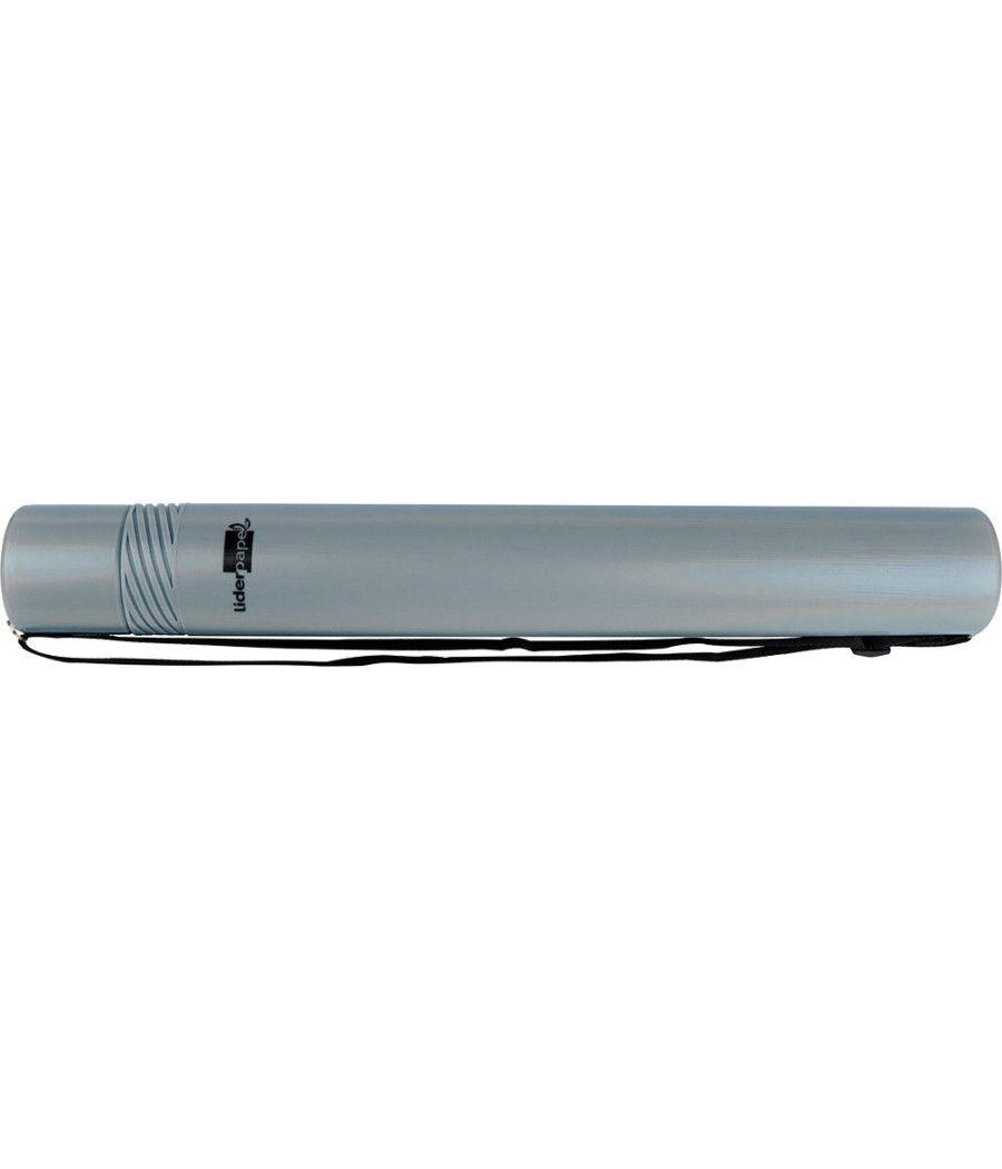 Portaplanos plástico liderpapel diametro 6 cm extensible hasta 80 gris - Imagen 4