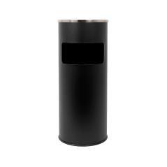 Cenicero papelera metélico q-connect con recogecolillas negro 61,5x25 cm - Imagen 4