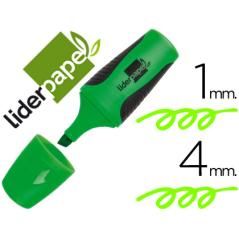 Rotulador liderpapel mini fluorescente verde PACK 12 UNIDADES