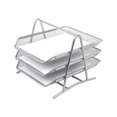 Bandeja sobremesa metálica q-connect kf00822 rejilla plata 3 bandejas movibles 350x278x275 mm - Imagen 5