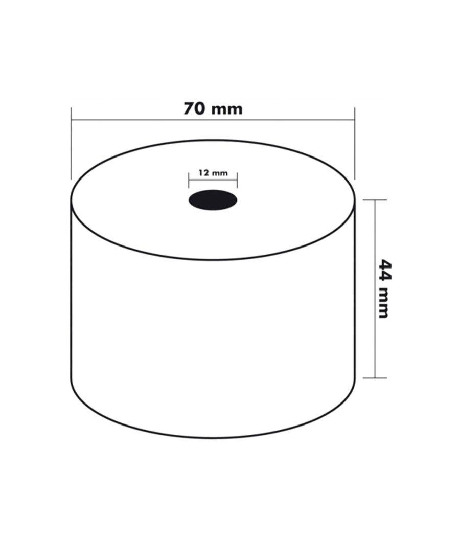 Rollo sumadora termico q-connect 44 mm ancho x 70 mm diametro sin bisfenol a PACK 10 UNIDADES - Imagen 6