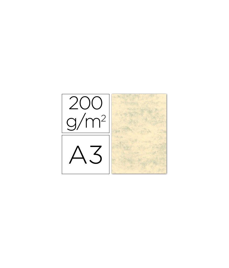 Cartulina marmoleada din a3 200 gr. gris paquete de 100 h - Imagen 2