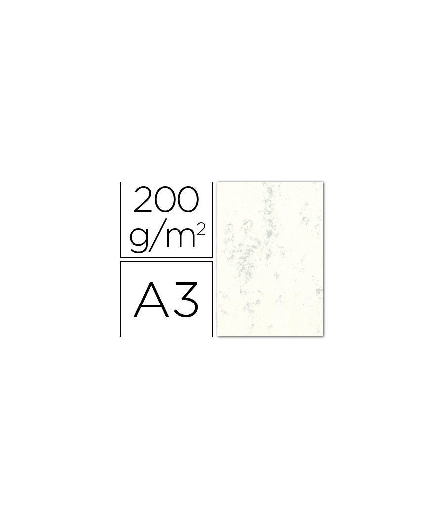 Cartulina marmoleada din a3 200 gr. crema claro paquete de 100 h. - Imagen 2