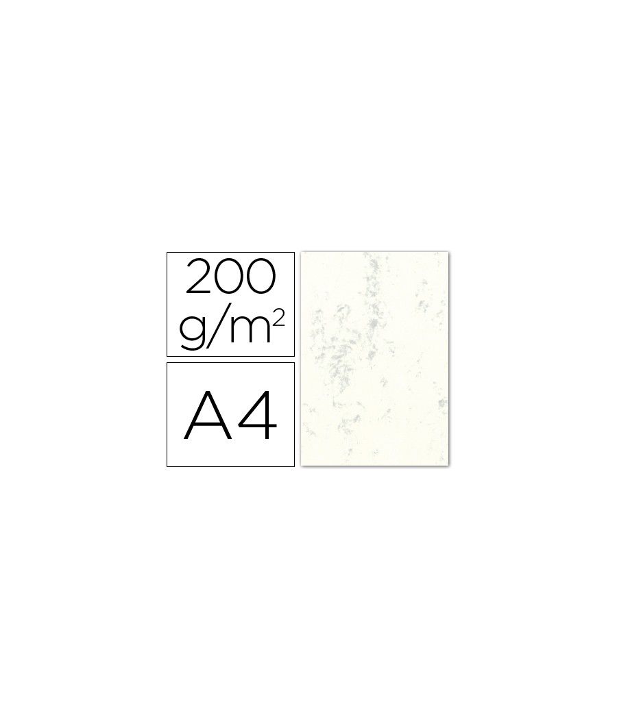 Cartulina marmoleada din a4 200 gr. gris paquete de 100 h - Imagen 2