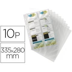 Recambio fundas duraclip para tarjetero 2384 bolsa de 10 hojas capacidad 20 tarjetas por hoja - Imagen 2