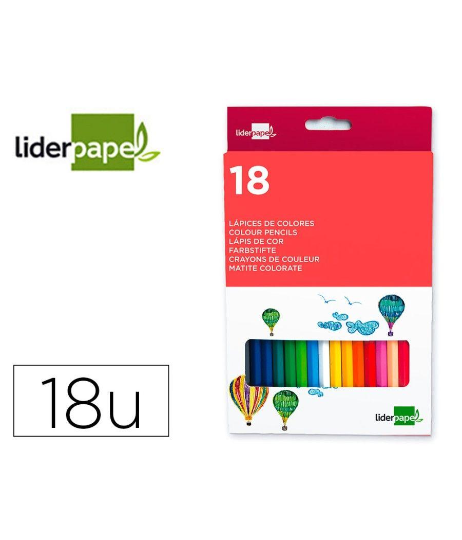 Lápices de colores liderpapel caja de 18 colores - Imagen 2