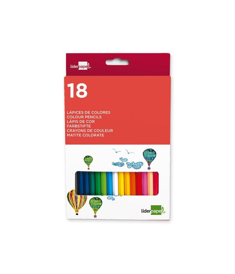 Lápices de colores liderpapel caja de 18 colores - Imagen 3