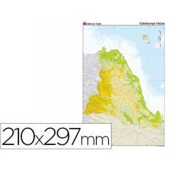 Mapa mudo color din a4 cataluña fisico PACK 100 UNIDADES - Imagen 2
