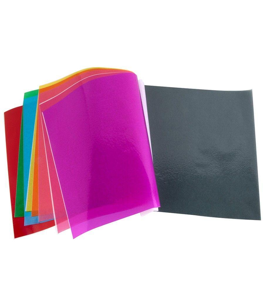 Bloc trabajos manuales liderpapel celofán 240x315mm 10 hojas colores surtidos PACK 10 UNIDADES - Imagen 6