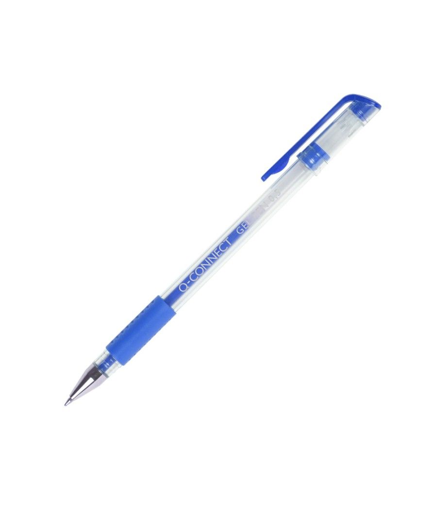 Bolígrafo q-connect tinta gel azul 0.7 mm sujecion de caucho PACK 10 UNIDADES - Imagen 3