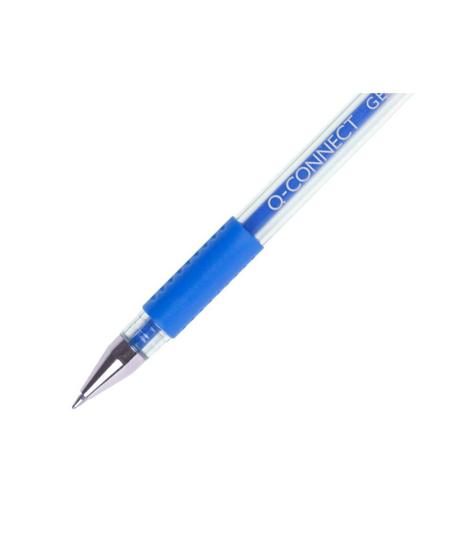 Bolígrafo q-connect tinta gel azul 0.7 mm sujecion de caucho PACK 10 UNIDADES - Imagen 4