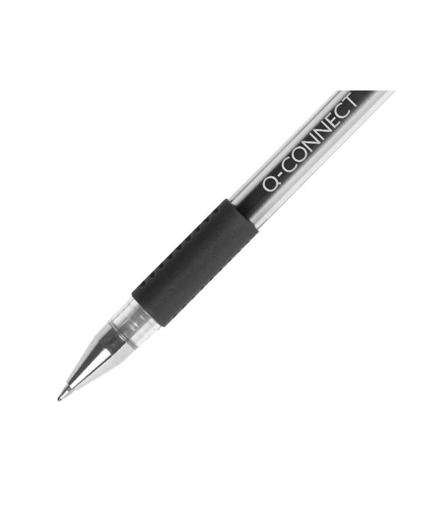 Bolígrafo q-connect tinta gel negro 0.7 mm sujecion de caucho PACK 10 UNIDADES - Imagen 4