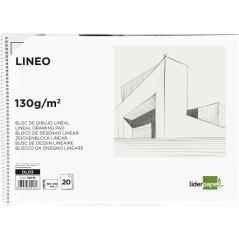 Bloc dibujo liderpapel lineal espiral 230x325mm 20 hojas 130g/m2 con recuadro 2 taladros perforado - Imagen 3