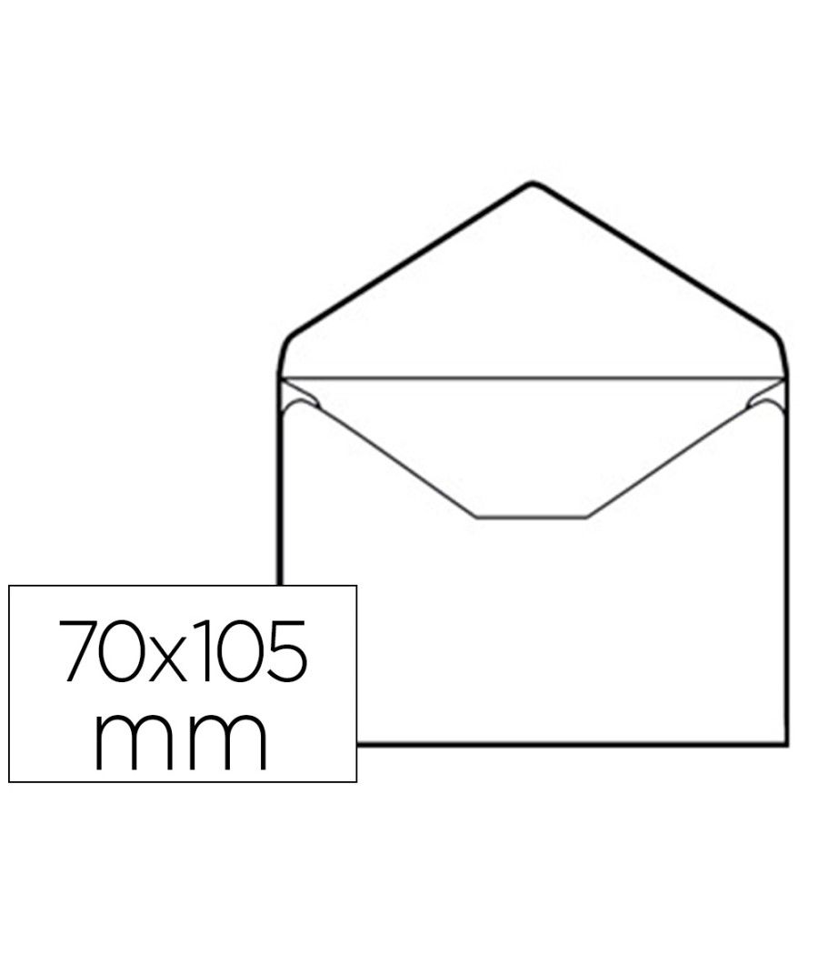 Sobre liderpapel n.0 blanco tarjeta de visita 70x105mm engomado caja de 100 unidades - Imagen 2