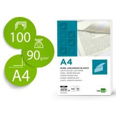 Papel verjurado liderpapel a4 90g/m2 blanco paquete de 100 hojas - Imagen 2