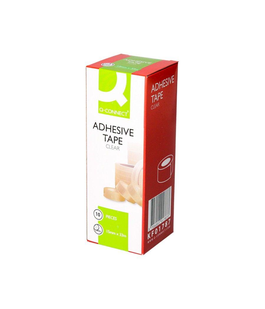 Cinta adhesiva q-connect 33 mt x 15 mm PACK 10 UNIDADES - Imagen 8