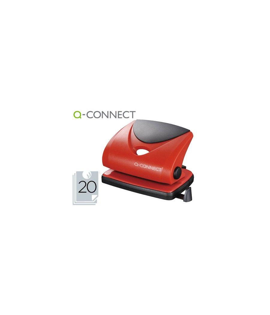 Taladrador q-connect kf02156 rojo abertura 2 mm capacidad 20 hojas - Imagen 2