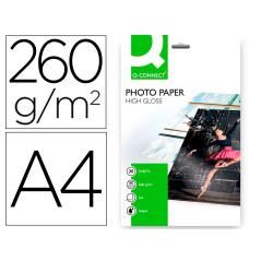 Papel q-connect foto glossy kf02163 din a4 alta calidad digital photo -para ink-jet bolsa de 20 hojas de 260 gr - Imagen 2