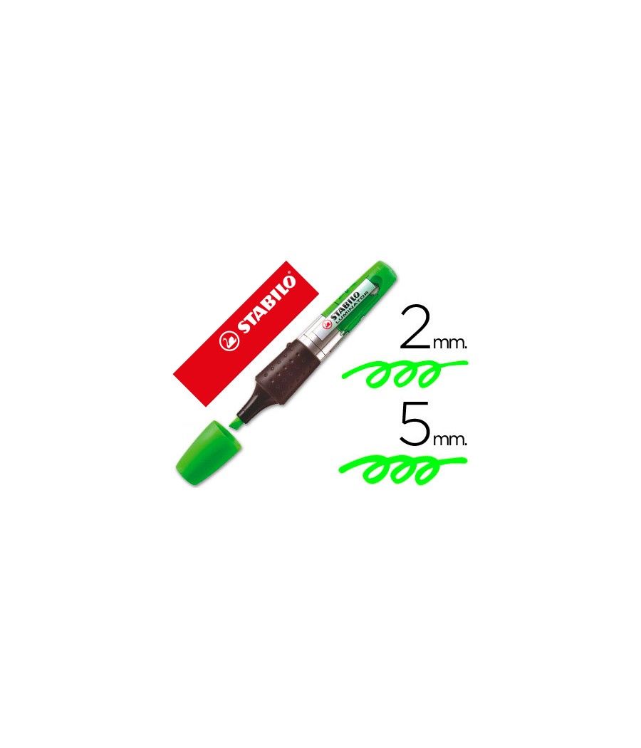Rotulador stabilo boss luminator verde tinta líquida PACK 5 UNIDADES - Imagen 2