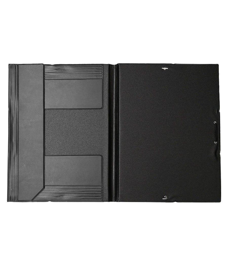 Carpeta liderpapel gomas folio solapas plástico negra - Imagen 5