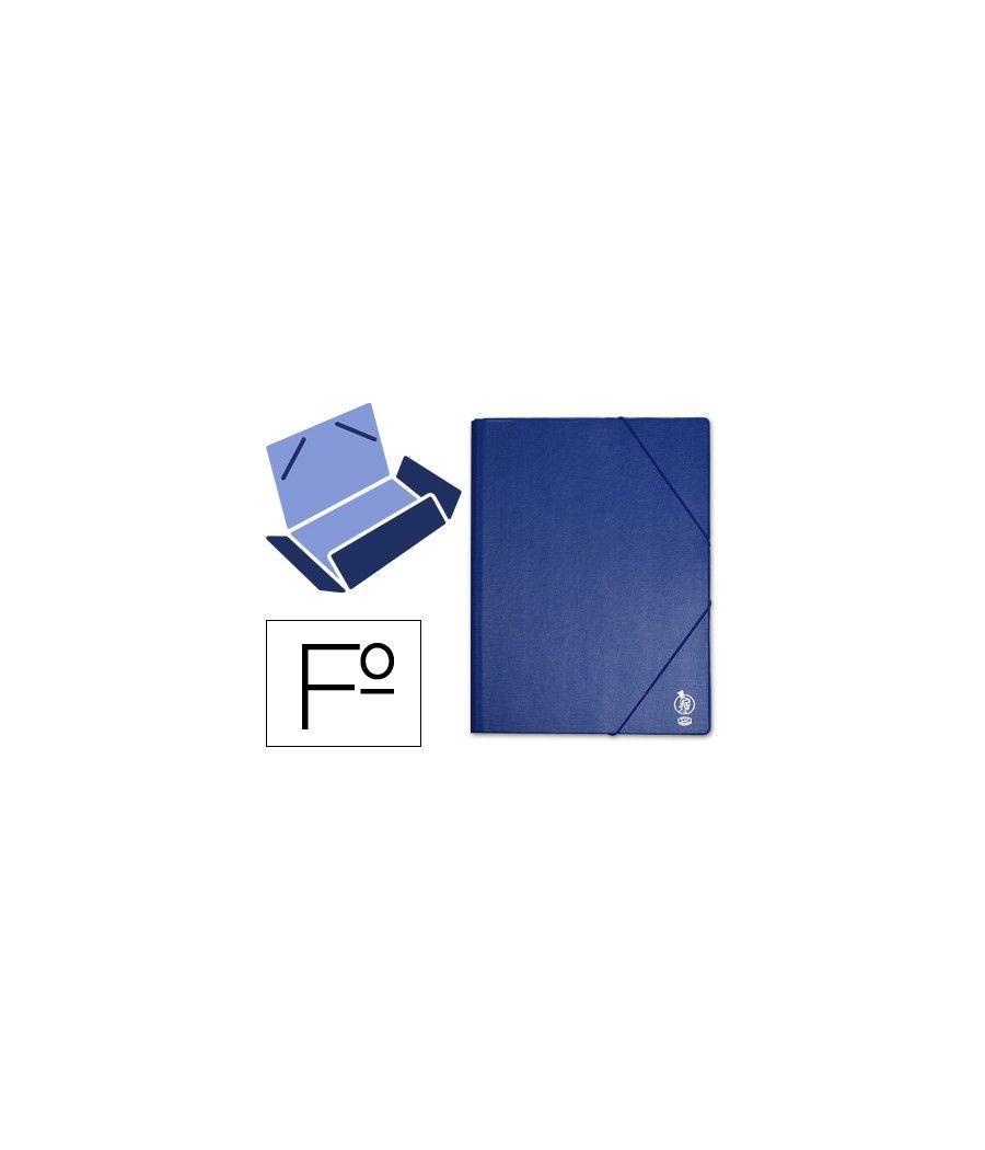 Carpeta liderpapel gomas folio solapas plástico azul - Imagen 2