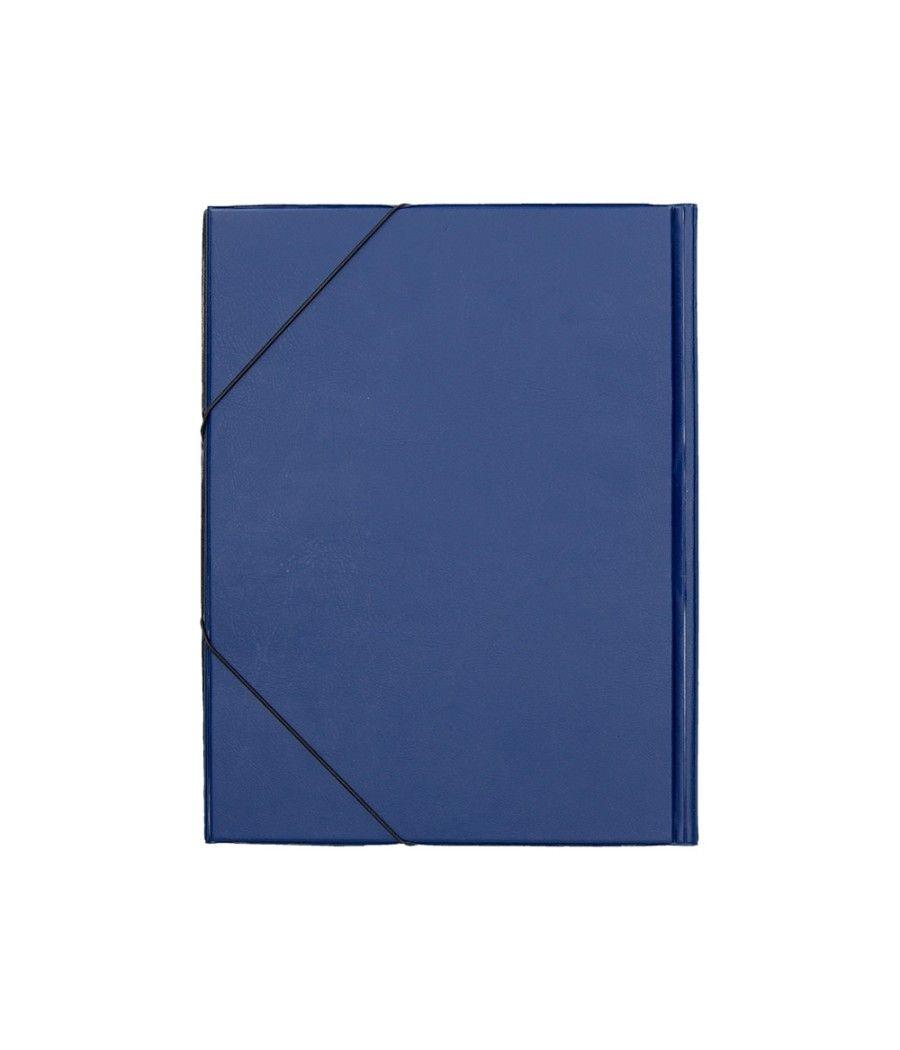 Carpeta liderpapel gomas folio solapas plástico azul - Imagen 4