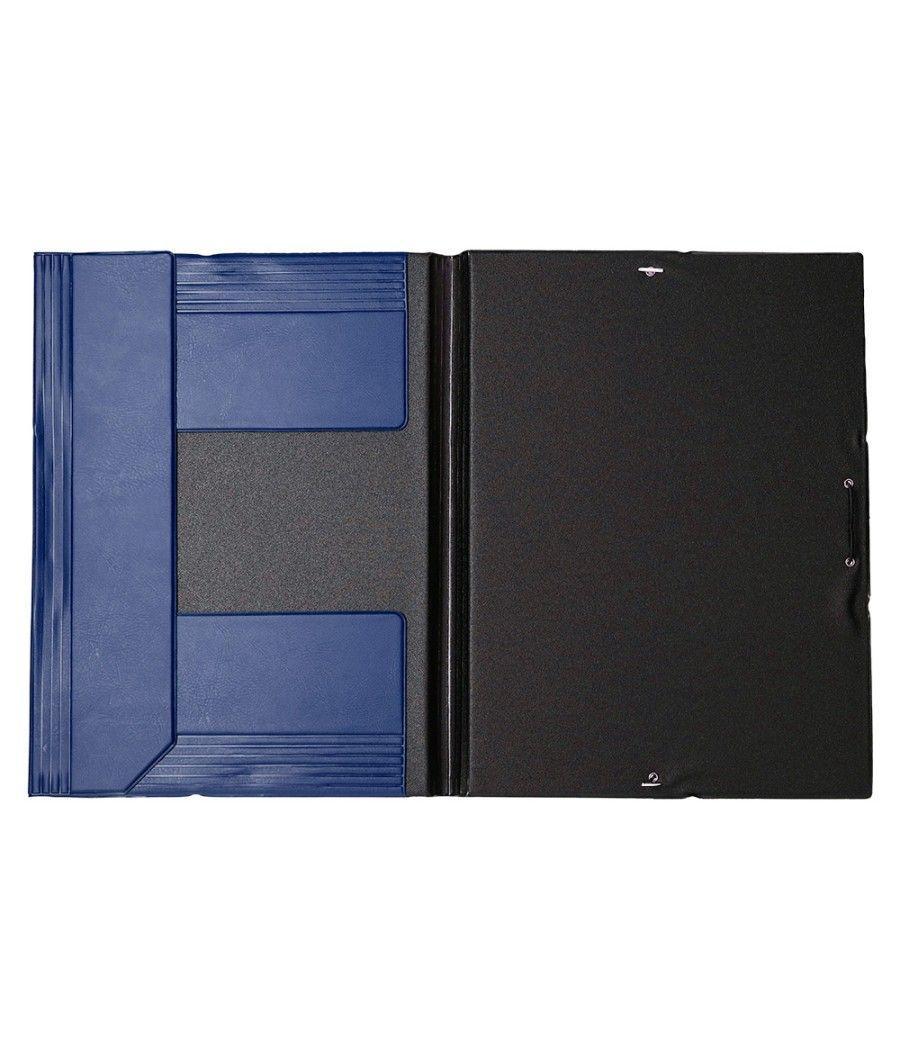 Carpeta liderpapel gomas folio solapas plástico azul - Imagen 5