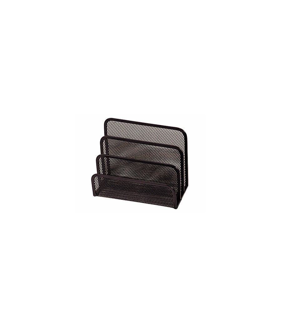 Soporte para cartas q-connect metélico rejilla negro 170x135x83mm - Imagen 2