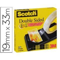 Cinta adhesiva scotch dos caras 33 mt x 19 mm - Imagen 2