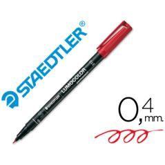 Rotulador staedtler lumocolor retroproyeccion punta de fibrapermanente 313-2 rojo punta super fina redonda 0.4 mm PACK 10 UNIDAD