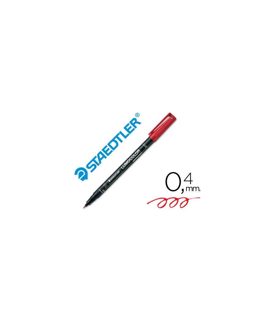 Rotulador staedtler lumocolor retroproyeccion punta de fibrapermanente 313-2 rojo punta super fina redonda 0.4 mm PACK 10 UNIDAD