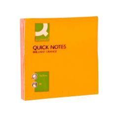 Bloc de notas adhesivas quita y pon q-connect 76x76 mm naranja neon 80 hojas PACK 6 UNIDADES - Imagen 4