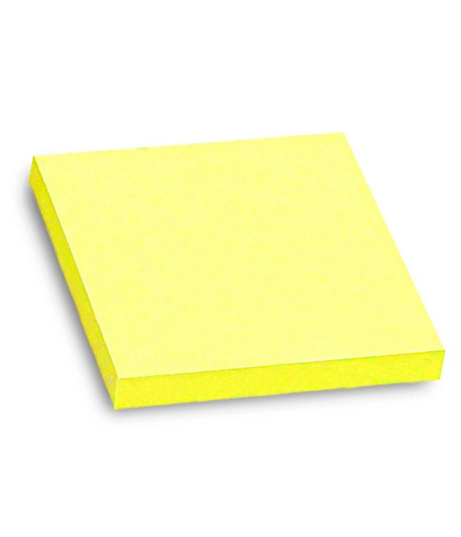 Bloc de notas adhesivas quita y pon q-connect 76x76 mm amarillo neon 80 hojas PACK 6 UNIDADES - Imagen 5