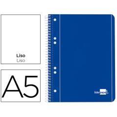 Cuaderno espiral liderpapel a5 micro serie azul tapa blanda 80h 75 gr liso 6taladros azul - Imagen 2