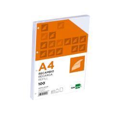 Recambio liderpapel a4 100 hojas 100g/m2 horizontal con ddoble margen 4 taladros - Imagen 3