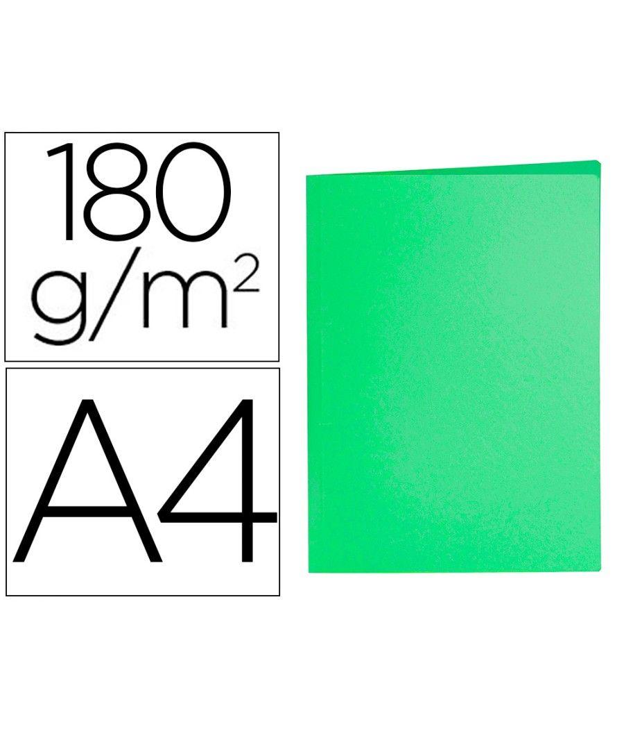 Subcarpeta liderpapel din a4 verde intenso 180g/m2 PACK 50 UNIDADES - Imagen 2