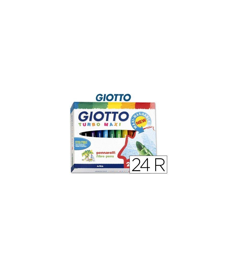 Rotulador giotto turbo-maxi caja de 24 colores lavables con punta bloqueada - Imagen 2