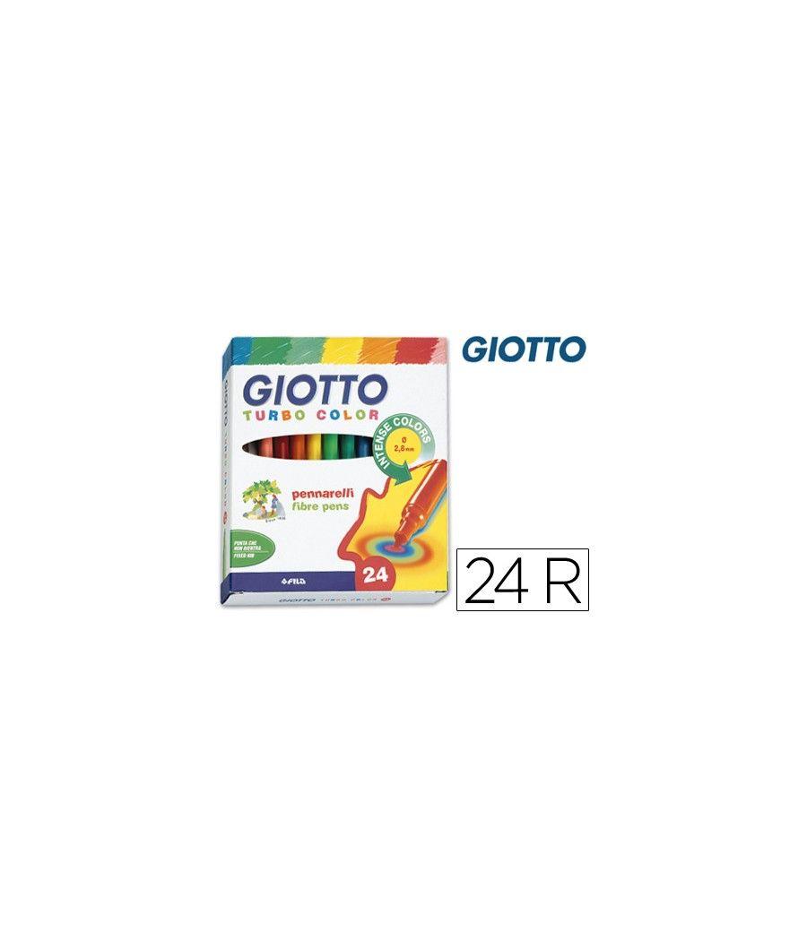 Rotulador giotto turbo color caja de 24 colores lavables con punta bloqueada PACK 5 UNIDADES - Imagen 2