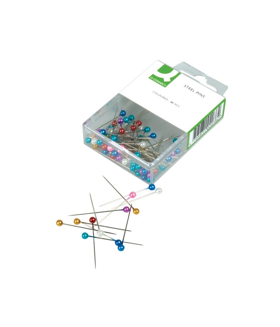 Agujas señalizadoras q-connect caja de 80 unidades colores surtidos - Imagen 3