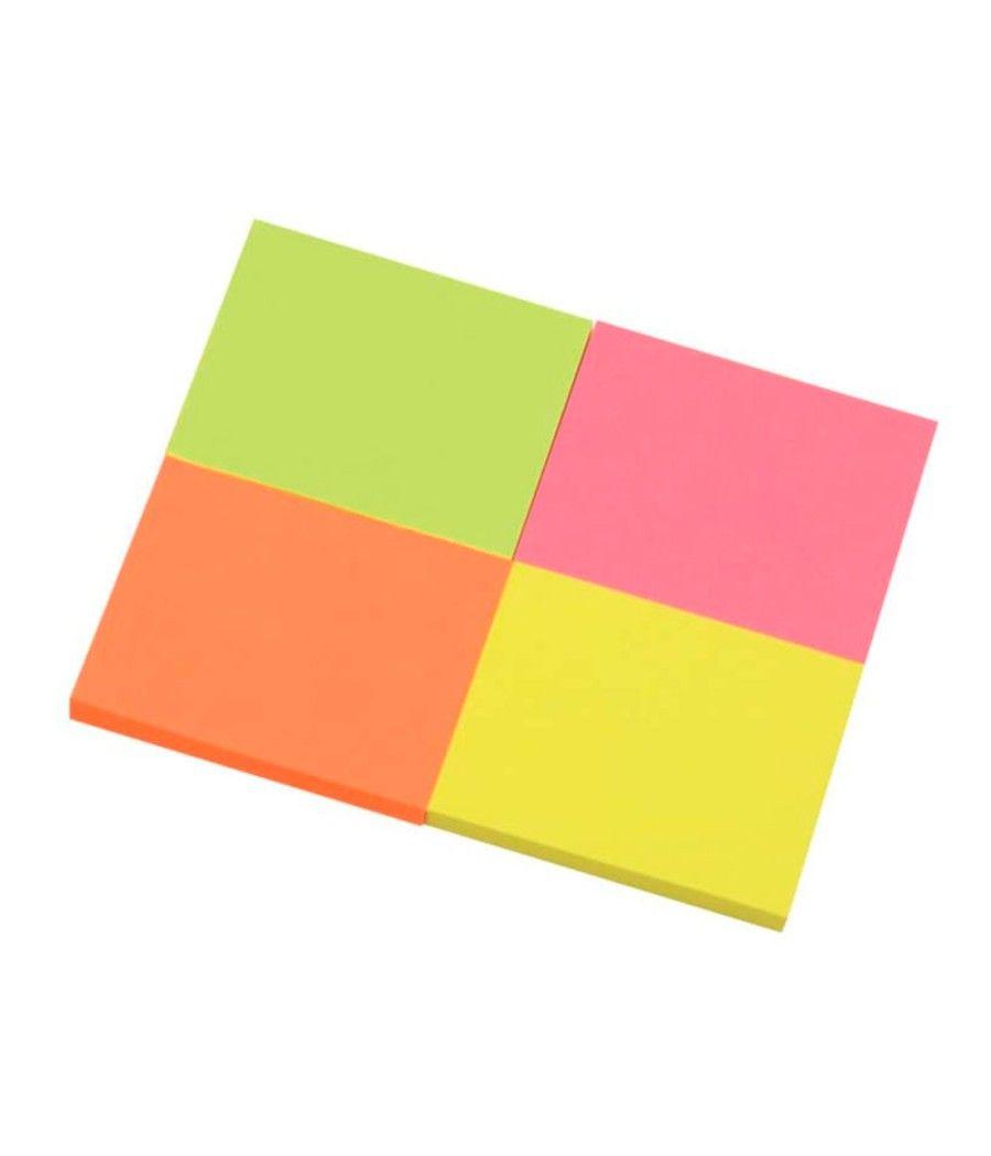 Bloc de notas adhesivas quita y pon q-connect 38x51 mm con 50 hojas fluorescentes pack de 4 unidades PACK 10 UNIDADES - Imagen 5