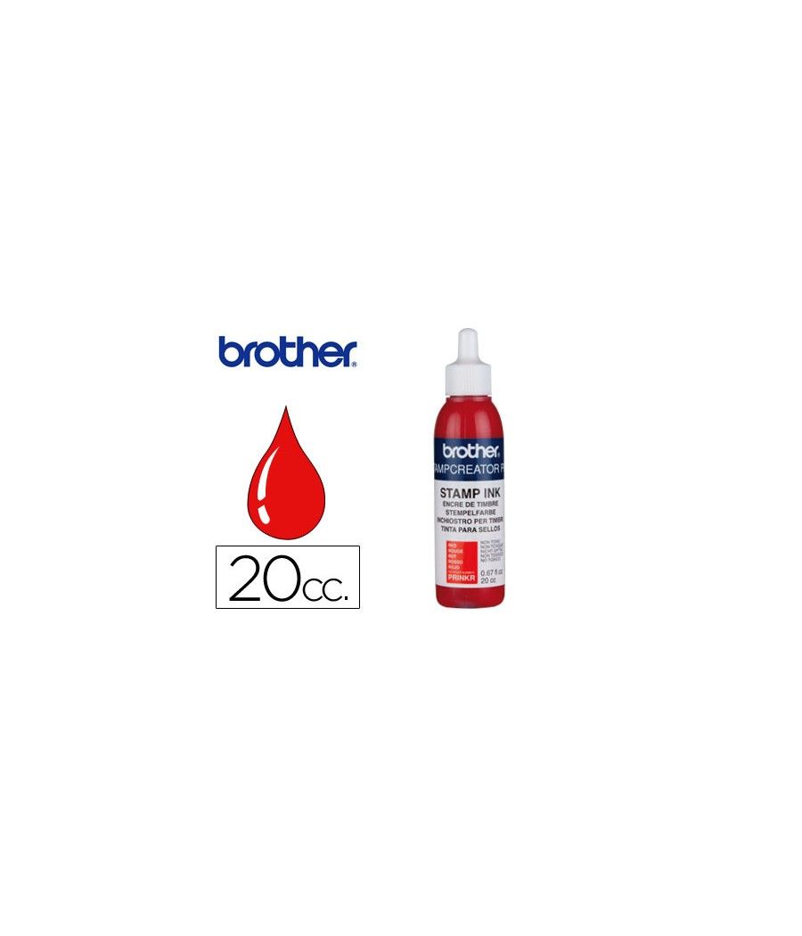 Tinta para reentintado rojo 20 cc para sellos automáticos brother - Imagen 2