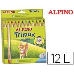 Lápices de colores alpino trimax caja de 12 colores surtidos - Imagen 2